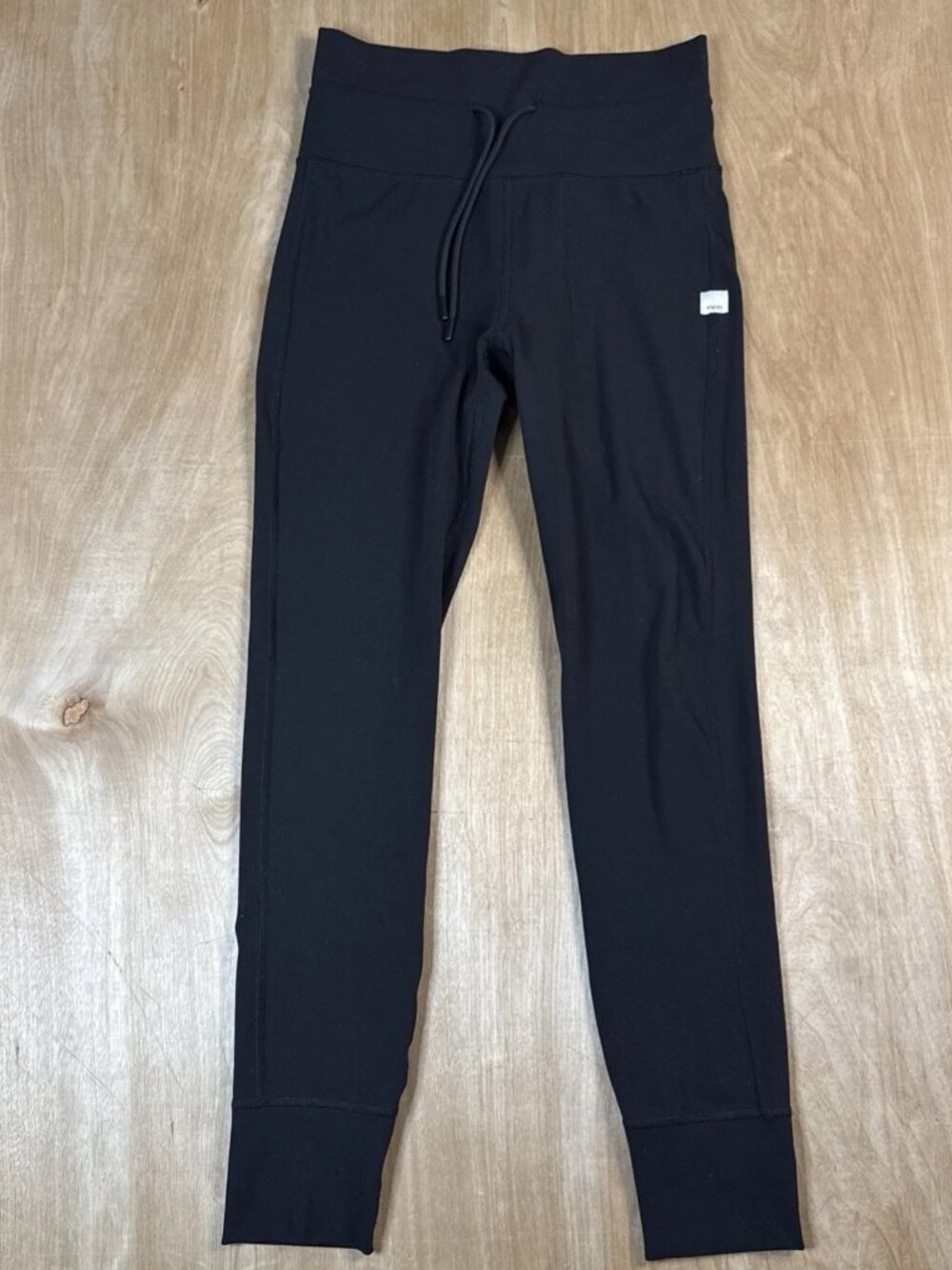Vuori The Rise And Shine Legging Black Pull On Polyester Blend Size Small
